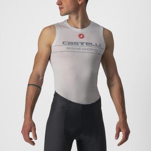 Castelli ACTIVE COOLING SLEEVELESS Men Base Layer Silver Grey | 7968MRNYK