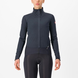 Castelli ALPHA DOPPIO ROS W Women Jackets Black / Silver / Dark | 2519IPVEC