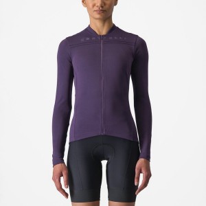 Castelli ANIMA 4 LONG SLEEVE Women Jersey Purple | 5018AKBNJ