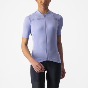 Castelli ANIMA 4 Women Jersey Purple White | 4503QVZHG