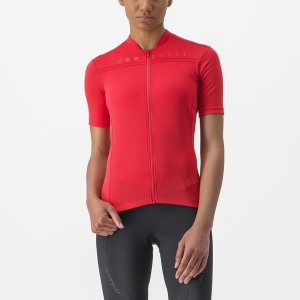 Castelli ANIMA 4 Women Jersey Red | 1597KGTXN