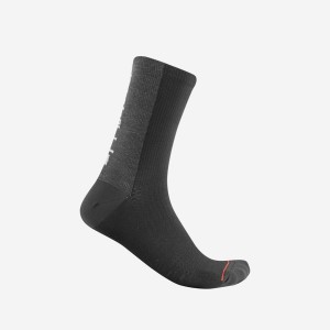 Castelli BANDITO WOOL 18 Men Socks Black | 6537ESVJU