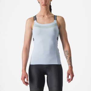 Castelli BAVETTE TOP Women Jersey Blue / Dark Grey Blue | 6305QRJKM