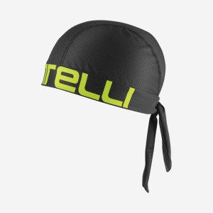 Castelli CASTELLI BANDANA Men Headwear Black / Light Green | 0983DTHFU