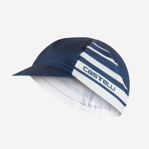 Castelli CLASSICO Men Cap Blue / Silver Grey | 9514ZIYTF