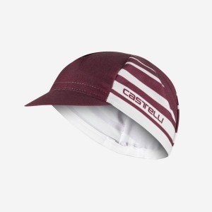 Castelli CLASSICO Men Cap Deep Burgundy / Silver | 3586HEJWR