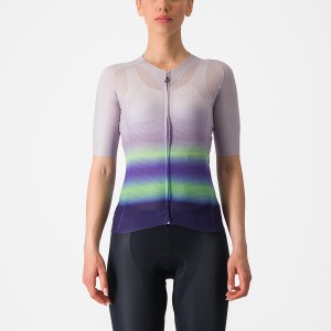 Castelli CLIMBER'S 4.0 W Women Jersey Purple White / Green / Dark Purple | 6149VBTWQ