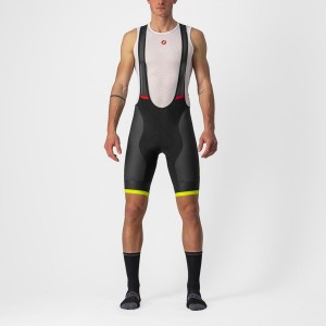 Castelli COMPETIZIONE KIT Men Bib Shorts Black / Light Green | 7690JRNHT