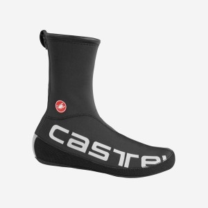 Castelli DILUVIO UL Men Shoecovers Black / Silver | 3685OJEDV