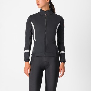 Castelli DINAMICA 2 Women Jackets Black / White | 7256MTGNV