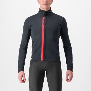 Castelli ENTRATA Men Jackets Black / Red | 9427RKQFD