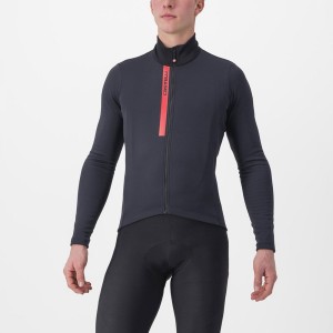 Castelli ENTRATA THERMAL Men Jersey Black / Red | 2786VNZPC