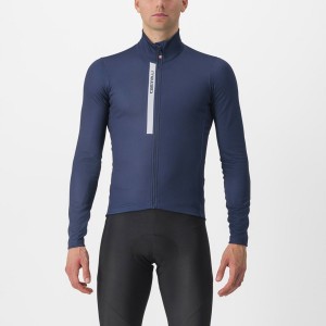 Castelli ENTRATA THERMAL Men Jersey Blue / Silver Grey | 3267AUSOG