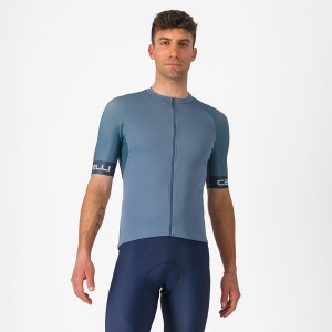 Castelli ENTRATA VI Men Jersey Light Grey Blue / Dark Grey | 1568IUOAX