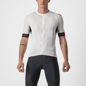 Castelli ENTRATA VI Men Jersey White / Black / Red | 9278NWSTU