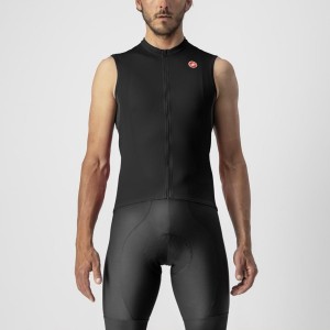 Castelli ENTRATA VI SLEEVELESS Men Jersey Black / Dark Grey / White | 9267UJITD