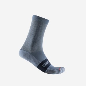 Castelli ESPRESSO 15 Men Socks Light Grey Blue | 6024CNZMV