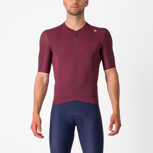 Castelli ESPRESSO Men Jersey Deep Burgundy / Silver | 9126ZKQUC