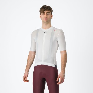 Castelli ESPRESSO Men Jersey White / Dark Grey | 8057HFNUJ