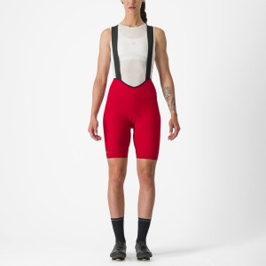 Castelli ESPRESSO W DT Women Bib Shorts Red | 3264WGBDL