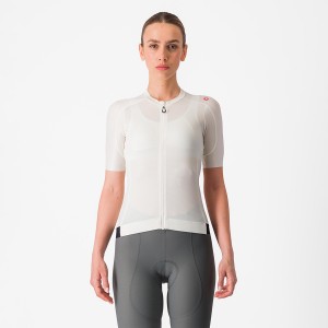 Castelli ESPRESSO W Women Jersey White / Dark Grey | 5314YHZTI