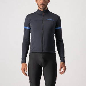 Castelli FONDO 2 FZ Men Jersey Black / Blue | 7910VNIKQ