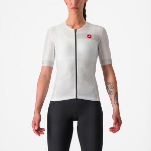 Castelli FREE SPEED 2 W RACE TOP Women Suits White / Black | 2476JRHFG