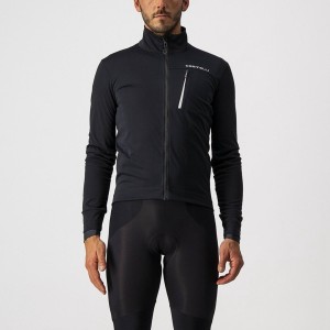 Castelli GO Men Jackets Black / White | 7469MBYFJ