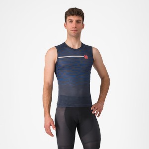 Castelli INSIDER SLEEVELESS Men Jersey Blue | 5734IZBGV