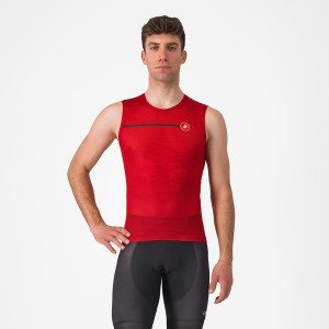 Castelli INSIDER SLEEVELESS Men Jersey Dark Red | 4287OTZGI