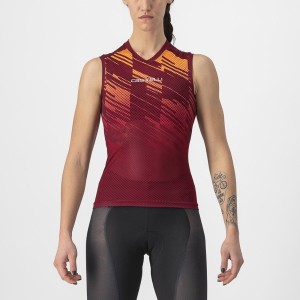 Castelli INSIDER W SLEEVELESS Women Jersey Burgundy | 4612ZKQXP