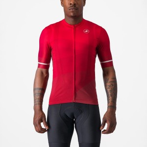 Castelli ORIZZONTE Men Jersey Red / Red / White | 4157IFCYB