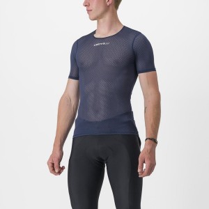 Castelli PRO MESH 2.0 SHORT SLEEVE Men Base Layer Blue | 5918PAGMK