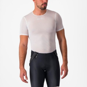 Castelli PRO MESH 2.0 SHORT SLEEVE Men Base Layer White | 7056VKPUR