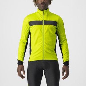 Castelli RADDOPPIA 3 Men Jackets Light Green / Black | 4503UQWLZ