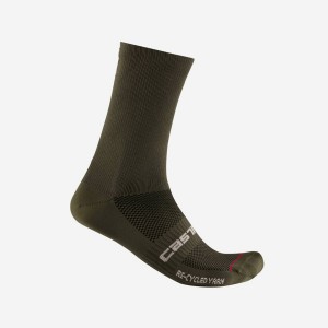 Castelli RE-CYCLE THERMAL 18 Men Socks Black | 8061GUERJ