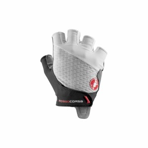 Castelli ROSSO CORSA 2 W Women Gloves White | 0695KPQBI