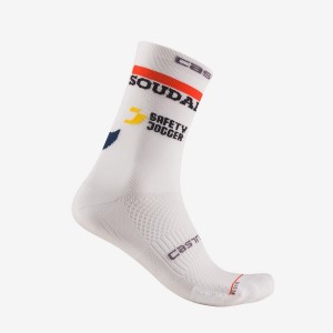 Castelli ROSSO CORSA PRO 15 Men Socks White | 8275XCZVD