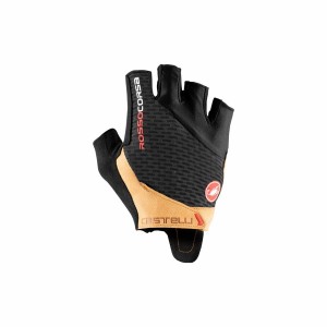 Castelli ROSSO CORSA PRO V Men Gloves Black / Brown | 5943TSRWH