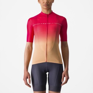 Castelli SALITA Women Jersey Orange / White | 4051GWPDB