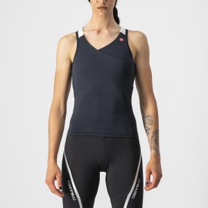 Castelli SOLARIS TOP Women Jersey Black / White | 1025ZPEFI