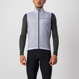 Castelli SQUADRA STRETCH Men Vest Silver Grey / Dark Grey | 0369HVZRJ