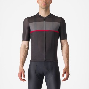 Castelli TRADIZIONE Men Jersey Black / Dark Grey / Red | 9863RQBTG