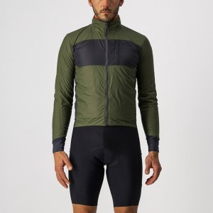 Castelli UNLIMITED PUFFY Men Jackets Light Green / Dark Grey | 6357APKQT