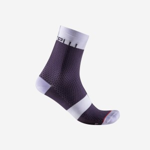 Castelli VELOCISSIMA 12 Women Socks Purple | 6352ATEXS