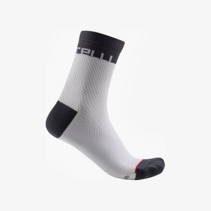 Castelli VELOCISSIMA 12 Women Socks White / Dark Grey | 2961UYWHL