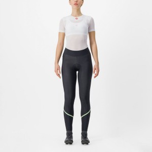 Castelli VELOCISSIMA THERMAL Women Leggings Black / Mint / Black | 1643JYMTP