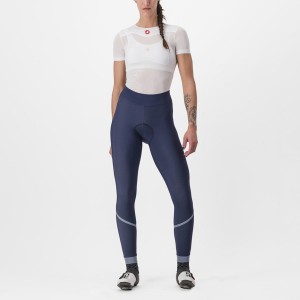 Castelli VELOCISSIMA THERMAL Women Leggings Blue / Silver | 4938QTPGX