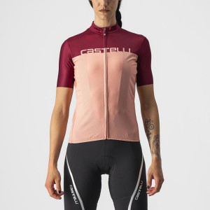 Castelli VELOCISSIMA Women Jersey Pink / Burgundy | 1409ZWLJH