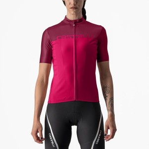 Castelli VELOCISSIMA Women Jersey Red / Burgundy | 8396XNBPG